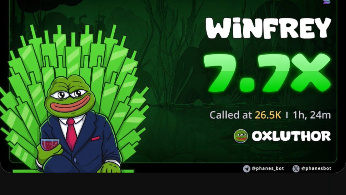 oxluth's tweet photo. 7x profit  $WINFREY

5RY49DU5fBHHpqgpFPkbZWk4JdNCpNGRjf8pfiD4pump https://t.co/jmF4hRM6gr