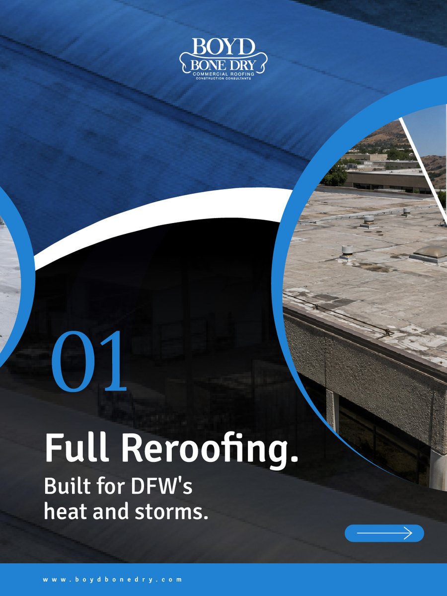 BoydBoneDry's tweet photo. At some point, patching a roof costs more than replacing it. 🏗️

Boyd Bone Dry helps DFW property managers know exactly when that point is, and what comes next.

Start the conversation at https://t.co/AKZzulmYbi

#BoydBoneDry #MansfieldTX #FortWorth #Dallas #DFW https://t.co/e57JINuABz