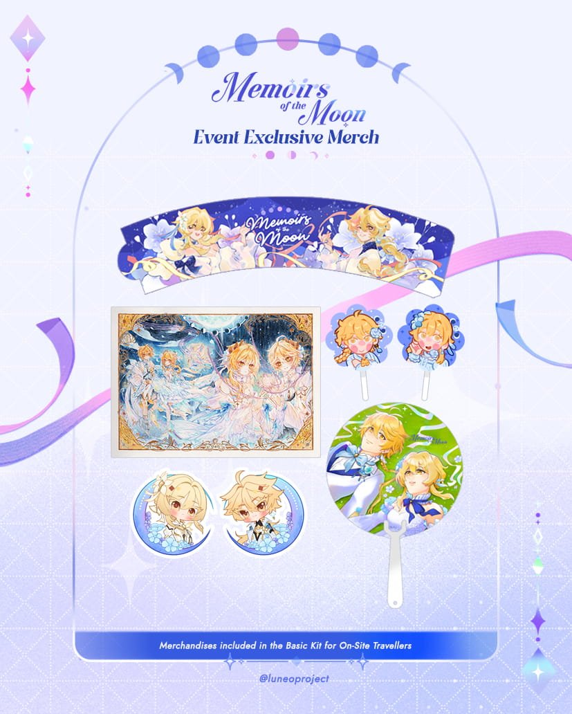 luneoproject's tweet photo. REGISTRATION CLOSING SOON ๐ซ
๐ Event Exclusive Merch Full Reveal ๐
Bundle: Basic Kit
Merch Types:
๐ Cupsleeve
๐ A5 Print
๐ Handfan
๐ Food Toppers, 2x
๐ Stickers, 2x
.
.
.
.
.
#fanevent #faneventmy #genshinimpact #nodkrai #luneoproject https://t.co/BAG90kzM1M