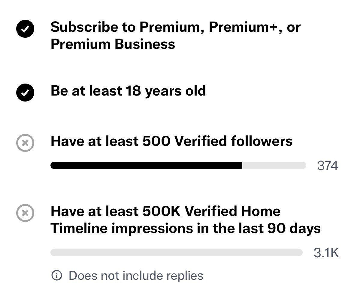 itsvlady's tweet photo. I’ve started here 2 weeks ago

Now:
✅ 923 Verified followers 
📈 ~ 100k Verified Home views

Everyone doesn’t give a shit until you actually do it https://t.co/Nv64lDUAo3