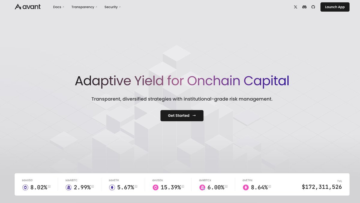 Curvance's tweet photo. Partner Spotlight: @AvantProtocol

Who are they? Avant builds adaptive DeFi yield products that put stablecoins, BTC, and ETH to work across transparent, diversified, and market-neutral strategies designed to generate sustainable, risk-adjusted returns.

And on Curvance, that yield-bearing capital can become even more productive. 🧵👇