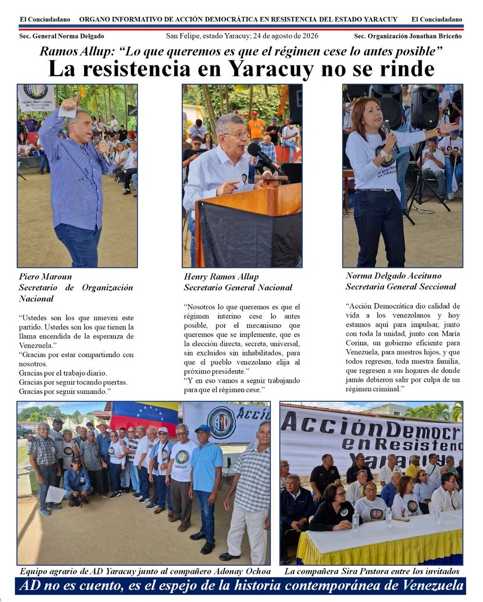 normidela's tweet photo. Nuestro informativo regional. @ADYaracuy1 https://t.co/dEaCxjvBNm