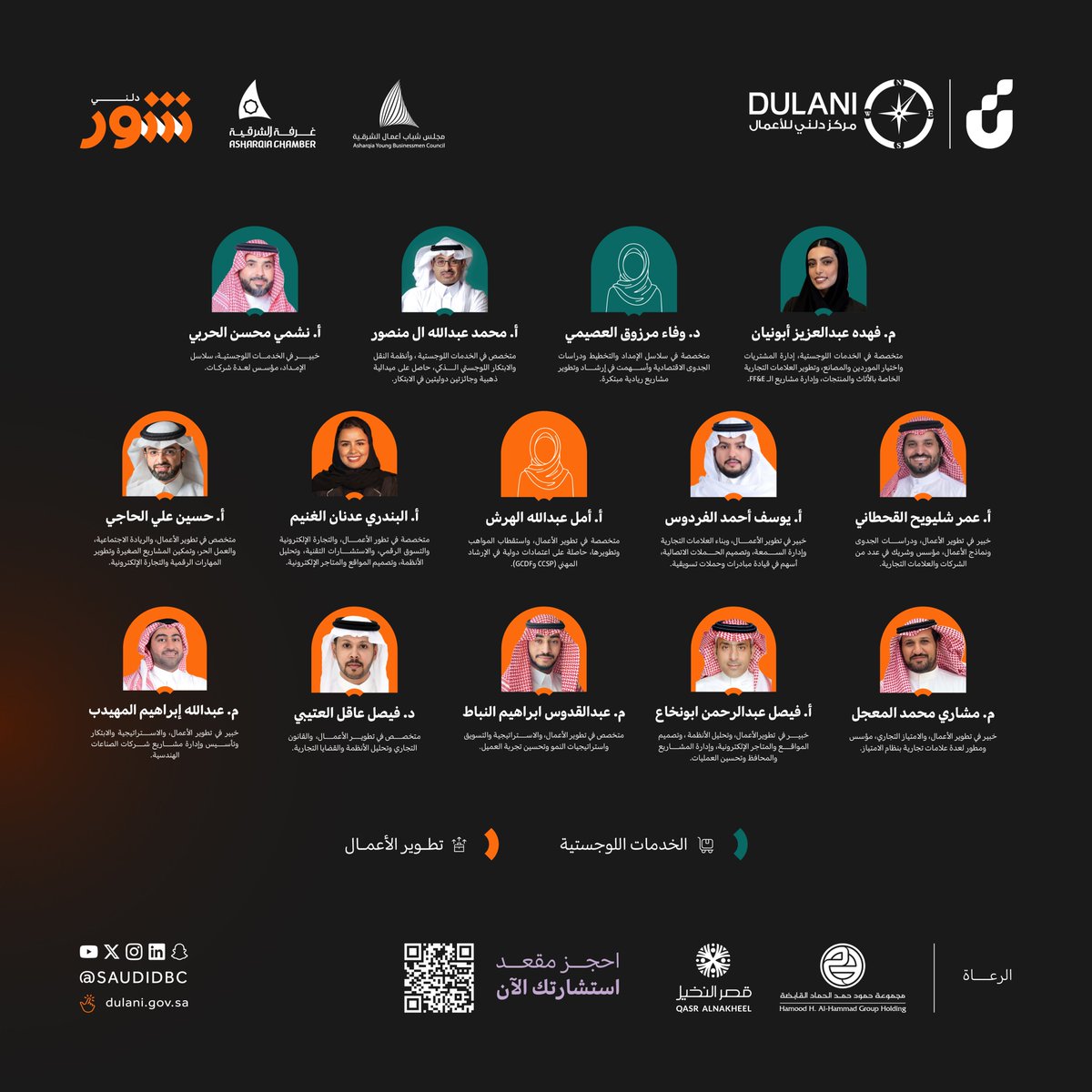 SaudiDBC's tweet photo. اليوم فرصتك تاخذ الشور من أهل الخبرة ✨

نلتقي في #شور_دلني – غرفة الشرقية مع نخبة مستشاري اليوم الأول
جاهزين يشاركونك خلاصة تجربتهم 
ويقدمون لك مشورة تساعدك تطوّر فكرتك أو مشروعك
📍 غرفة الشرقية
📅 25 أغسطس 2026

حيّاك بمكانك واحجز مقعد استشارتك الآن 
https://t.co/XiKelzURpe https://t.co/QoUrb81GtG
