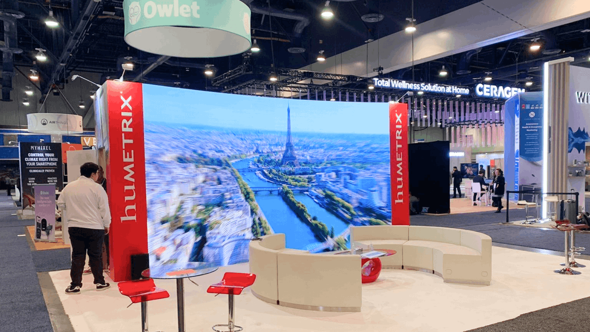 CircleExhibit's tweet photo. Humetrix CES 2024 Digital Health Technology Booth

A large LED wall, open lounge seating, and clear branding give this digital health booth strong visibility for product conversations at CES.

#CES2024 #DigitalHealth #TradeShowBooth https://t.co/3f3CKWqift