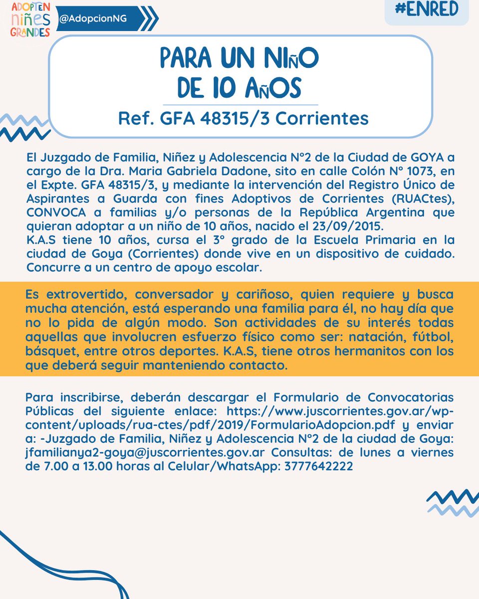 AdopcionNG's tweet photo. En RED, buscar convocatorias de distintas provincias y difundirlas no es solo compartir una publicación: es tender puentes. https://t.co/PmXob4sZQ7