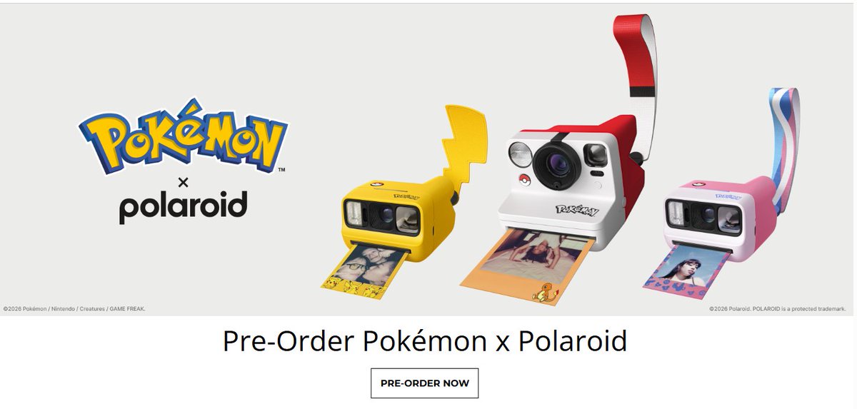 Wario64's tweet photo. Pokémon X Polaroid up for preorder on Amazon https://t.co/fczFNkVjRx
Polaroid https://t.co/YGL5tfXUUE #ad
Pokemon Center https://t.co/wmSiouw7Le https://t.co/y8jyBRjWkI