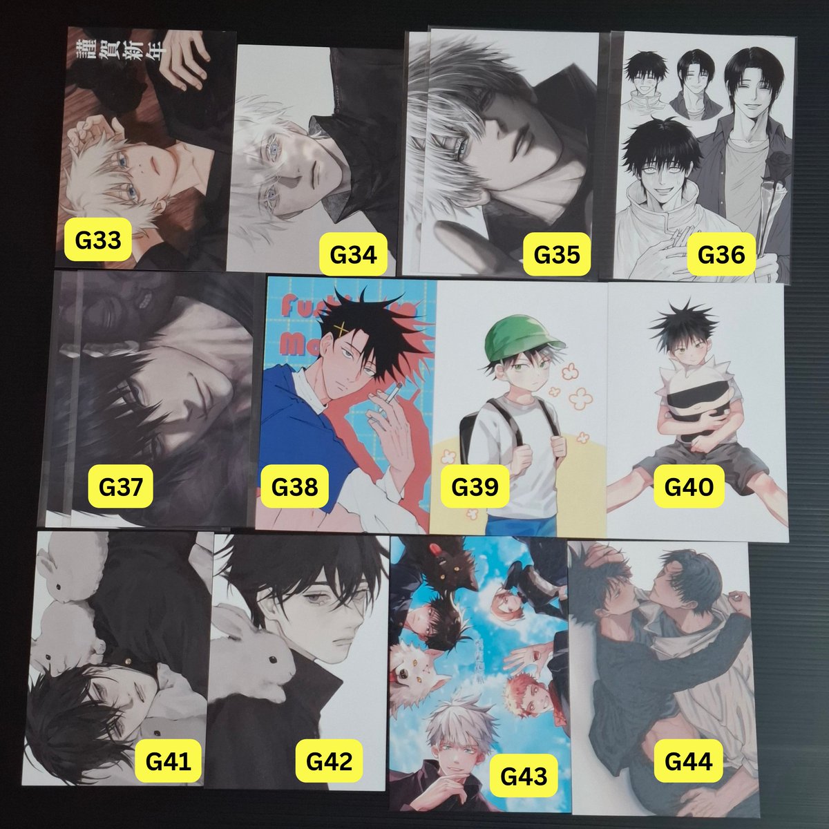 tagmilbut's tweet photo. ‼️ QRT dengan kode pada gambar untuk memesan.

Harga:
• Kode C: Rp 20,000 /set
• Kode G: Rp 10,000 /each

• Jika foto barang bertumpuk = jumlah stok barang lebih dari 1 buah.

Contoh: G7 ada 2 foro bertumpuk = G7 memiliki stok 2 buah barang. https://t.co/JYqkbZFn0Q