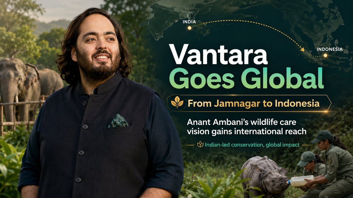 MamuBhati's tweet photo. #VantaraIndonesia27 Anant Ambani propels Vantara from Jamnagar to Indonesia, strengthening global wildlife care and spotlighting India's conservation efforts. https://t.co/PyCsM9MTBc