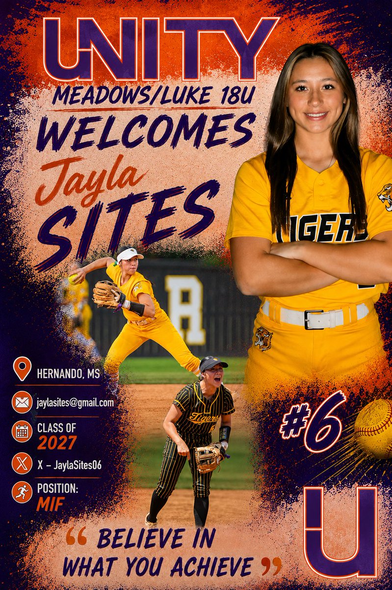 UnityMead_Luke's tweet photo. Today we get to shine the 💡 on our #6️⃣ @JaylaSites06 ‼️ A ➕➕athlete and walking highlight reel 🎥 at SS, with 💣 💪to all fields in the 📦!! Can’t wait to see the immediate IMPACT this young lady brings to the 🙌‼️ 

COACHES THIS IS THE  27’ 🫵 WANT TO
👀👀👀👀‼️ https://t.co/l6cxQOb0fu