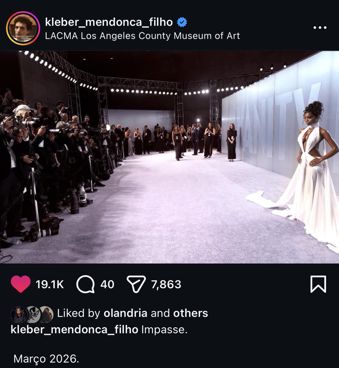 saiIorveIvet's tweet photo. remember when director of a 4x oscar-nominated film, Kleber Mendonça Filho, posted Olandria at the Oscars Vanity Fair party bc he was just that awestruck https://t.co/n2xRc122AN