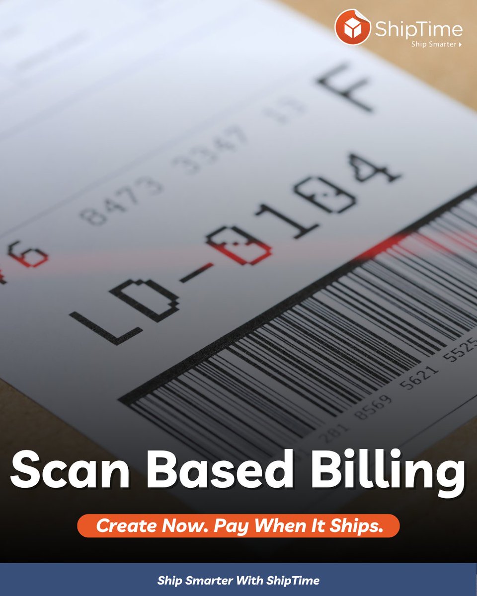 ShipTime's tweet photo. What if you could create shipping labels today and pay only when they actually ship? 👀📦

With Scan-Based Billing, eligible ShipTime customers are billed after the carrier’s first acceptance scan. No scan? Generally, no charge for the unused label.

https://t.co/5Xv3HFiA8D https://t.co/SdS8PSigUN