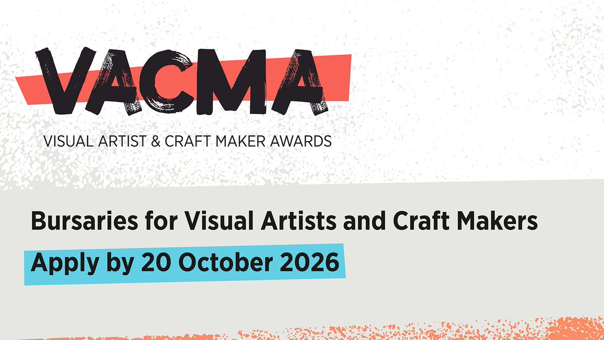 samuseums's tweet photo. 📢 Calling Ayrshire's visual artists &amp; craft makers!
Apply for a #VACMA 2026/27 bursary and access funding of up to £1,000 to help develop your practice, learn new skills, create new work, or purchase essential equipment.
⏳ Autumn Deadline: 20 Oct 2026
🔗 https://t.co/XnSczhM1P4 https://t.co/JhwDtG8LRp