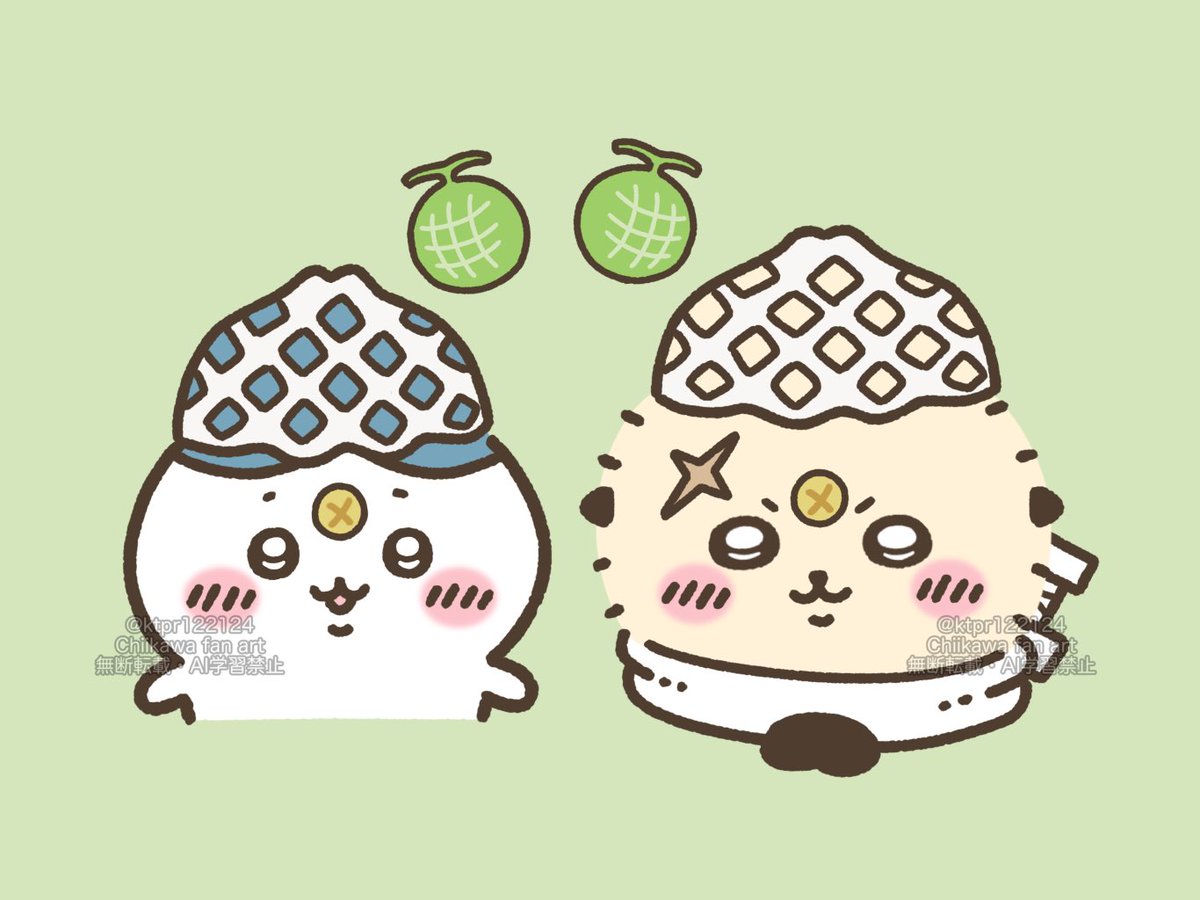 ktpr122124's tweet photo. 被ってもらいました🍈🍈
#ちいかわファンアート https://t.co/el0MAkngQZ