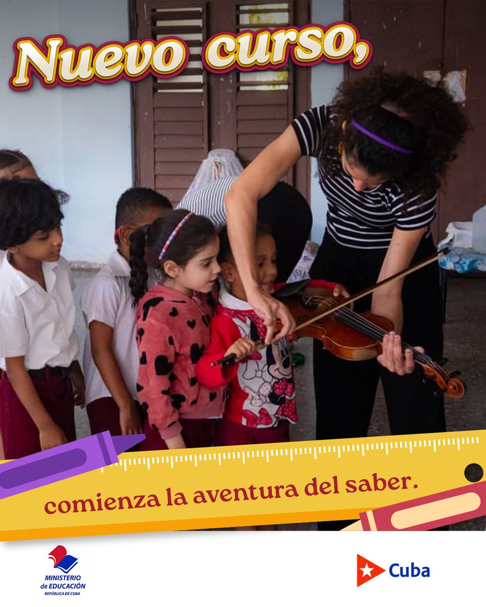CubaMined's tweet photo. 🇨🇺 Comienza un nuevo curso escolar. Te invitamos a formar parte de él. Trae tu entusiasmo, tu esfuerzo y tus ganas de aprender. Te esperamos en la escuela para arrancar juntos. ¡No faltes!

#ConFidelEnCadaAula 🇨🇺🇨🇺🇨🇺 https://t.co/3G7RDF6WSS