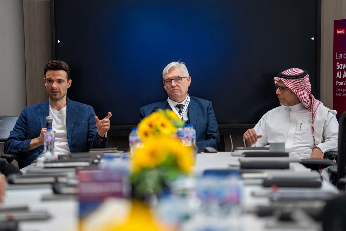 SamHuber's tweet photo. On Sunday @napster_corp announced Sovereign AI stack for Saudi Arabia 🇸🇦 in partnership with @Lenovo_ME and @DETASAD 🔥🔥

👉🏻 Napster provide agentic layer
👉🏻 DetaSad provides GPUs and cloud infra 
👉🏻 Lenovo provides hardware and custom solutions

This means Saudi enterprises and governments can now run AI completely in-country without the data going abroad!

Sovereignty is THE critical pillar for enterprise to truly adopt AI at scale beyond the POC!