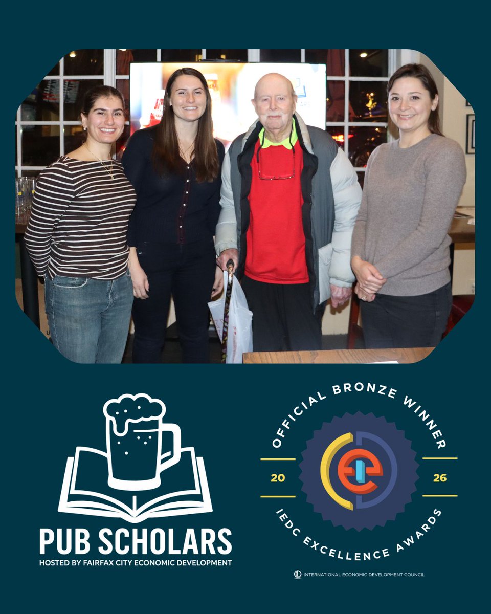 gofairfaxcity's tweet photo. Big News! @gofairfaxcity won TWO @IEDCtweets awards! Gold for the JCU Fellowship 🥇 and Bronze for Pub Scholars🥉! Proud of our partners and programs driving innovation in our community. #IEDCAwards #FCED https://t.co/ApWdLuh6J1