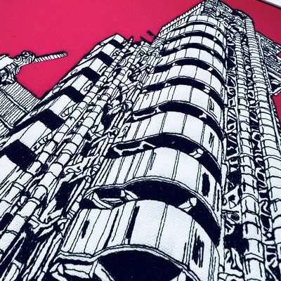 core77's tweet photo. UK-based Ali Hill is a textile artist, meaning she draws with her sewing machine.  Specifically, she creates these incredible architectural renderings: Some she does by first drawing… https://t.co/chHsPVgBCc #TextileArt #SewingMachine #ArchitecturalRendering #AliHill #ArtPrints https://t.co/Ymb4CCBbZp