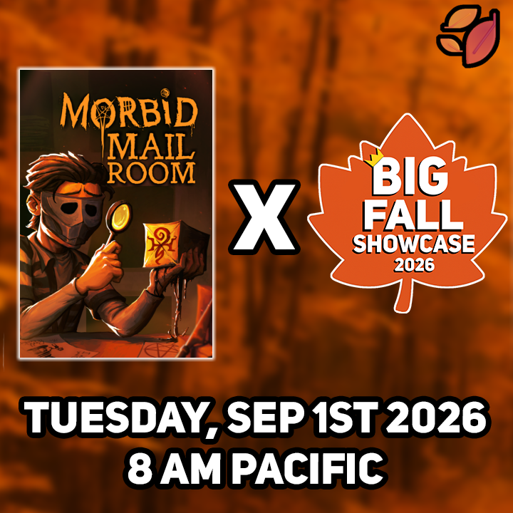 Joshua_Allin_'s tweet photo. Morbid Mailroom will also be participating in the Best Indie Games Fall Showcase 2026 on 1st September!
​
Tune in to see an updated trailer and check out the Steam Page to Save Your Spot in the upcoming playtest!
#BIGFallShowcase https://t.co/wIWF4GwwOf