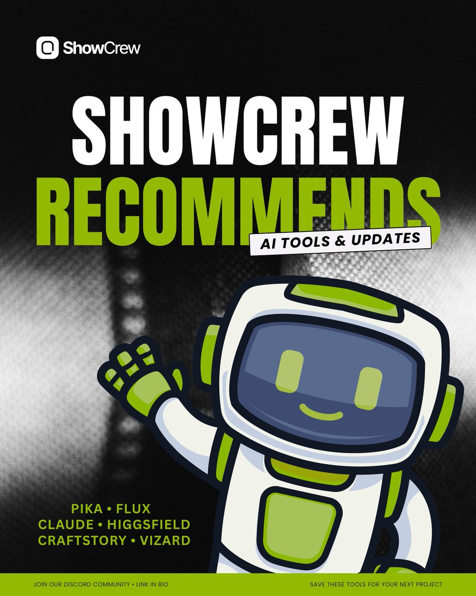 showcrew_'s tweet photo. 𝗔𝗜 𝗧𝗼𝗼𝗹𝘀 𝗨𝗽𝗱𝗮𝘁𝗲 🚀

6 AI tools worth knowing this week, with new updates across video generation, audio, editing, creative workflows, and AI-powered production.

Which one are you most interested in trying?

#ShowCrew #AITools #AIFilmmaking #AIVideo #AICreators https://t.co/uaCctNCRU4