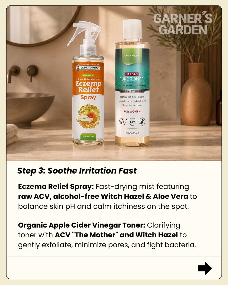 Garners_Garden's tweet photo. Don't let dry fall air break your skin barrier, GG Fam! Prevent seasonal irritation & infections in 3 simple steps with our Eczema Pre-Wash, Severe Dry Skin Butter & Eczema Relief Spray. Shop barrier protection at https://t.co/Fc1yJi1yLa #GarnersGarden #GGFam #FallSkincare https://t.co/fppsfpUoQo