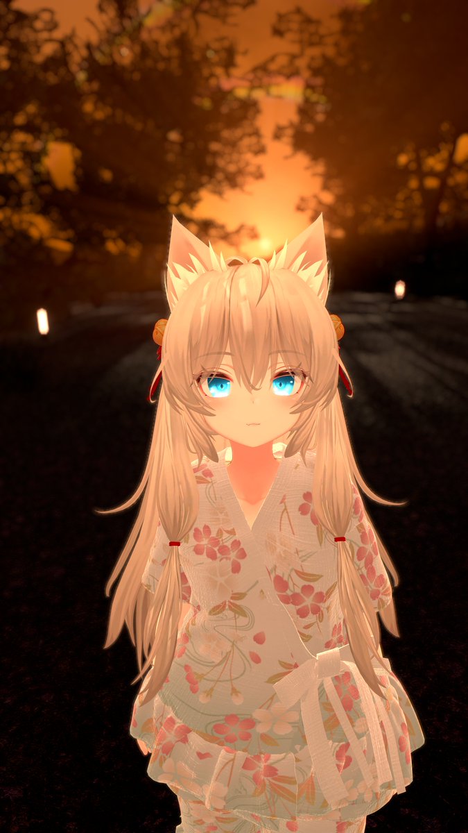 nucoline's tweet photo. 今日もお疲れさまです🌄 #VRChat #Rindo3D https://t.co/whVZpTmQfO