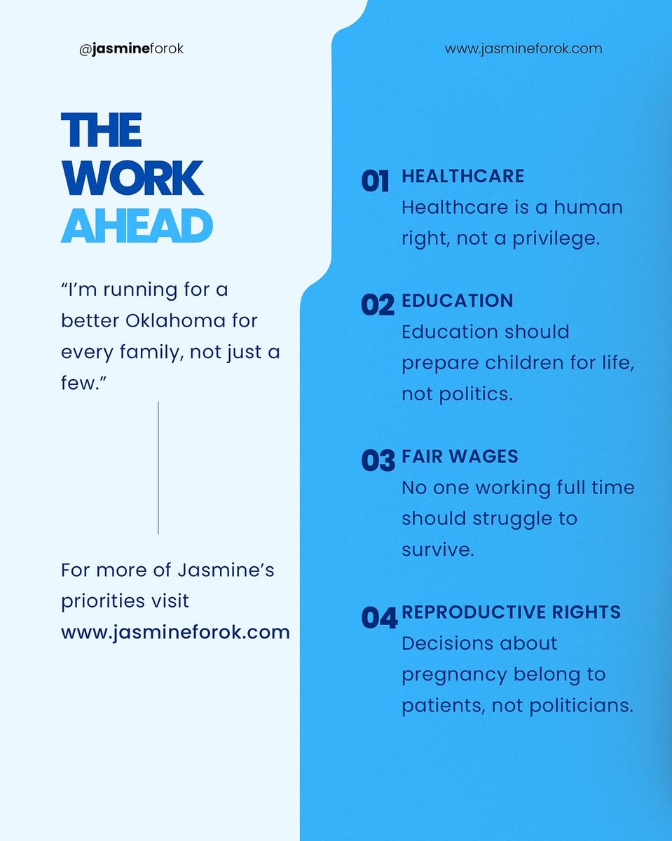 jasmineforok's tweet photo. If you’re new here, or if it’s been a while, let’s start again. 

🦋 Hi, I’m Jasmine. This campaign has always been about more than just one election. It’s about our families, our communities, our future, and ensuring everyday Oklahomans have a voice in the decisions that impact their lives. 

Today, we have another chance to make our voices heard.