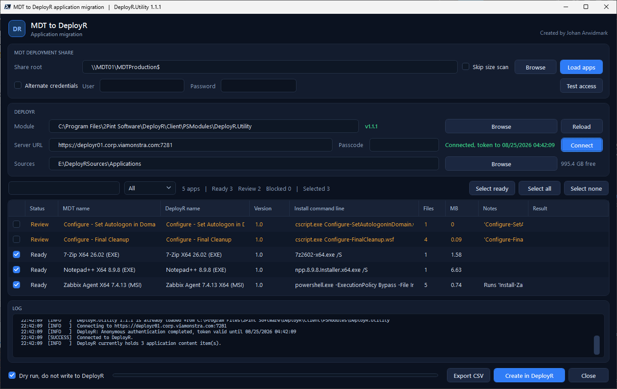 jarwidmark's tweet photo. New blog post and community tool: Migrating Your MDT Applications to DeployR - Ping @2pintsoftware https://t.co/lUW6yPxT7C #MDT #DeployR https://t.co/xpqKkx5LuW