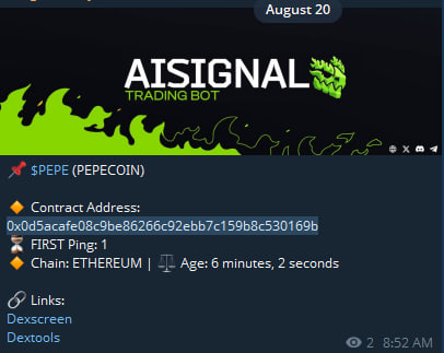 AiSignalBot's tweet photo. Good Morning! What better way to start the day? 

$PEPE 4.52k to 2.85M ATH (630x)

Past results are not indictive of future returns https://t.co/ZtGXmKxptG