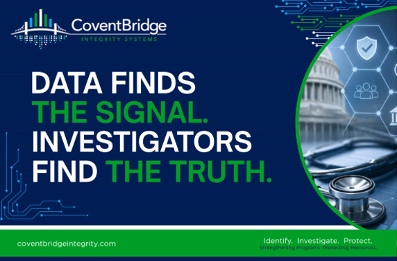 CoventBridgeIS's tweet photo. Technology helps organizations see more, sooner.  Investigative expertise determines what those signals mean—and what should happen next. That’s one reason conversations happening this week at #NAMPI2026 matter.
#NAMPI #Medicaid #ProgramIntegrity #FWA #FraudWasteAndAbuse https://t.co/O33SReqAhZ
