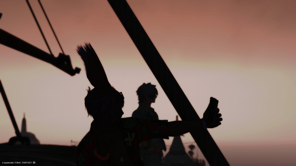 hetchi_ff14's tweet photo. エルさんと紅蓮祭！！
本当にこれは祭りなんですか？と言いたくなるような土砂降りも1回あったけど晴れて虹も見れたし良かった〜！！ https://t.co/fAPSeOJELj