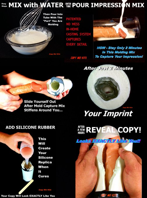 Copymekits's tweet photo. Making a copy of your favorite penis has never been this fun. It's easy to make at home. A truly PERSONAL massager, and it's waterproof too! Check out all of our colors and styles. Thanks! https://t.co/AQj2yp9nAw #onlyfans #cosplay #sex #love #monday https://t.co/iugoKaUWRa