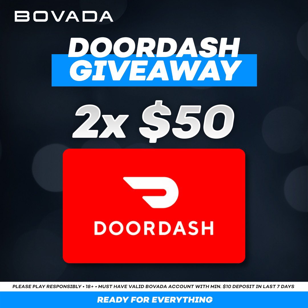 Bovada_Casino's tweet photo. 🚨 DoorDash Flash Giveaway 🚨

We’ve got 2x$50 DoorDash vouchers up for grabs so you don’t need to worry about cooking during tonight’s livestream!

- 🔁 + Follow @Bovada_Casino
- Drop a 🍔 in the comments

Two winners will be selected and DM’d today at 6PM ET!

Terms: https://t.co/cYiAglUEuE
