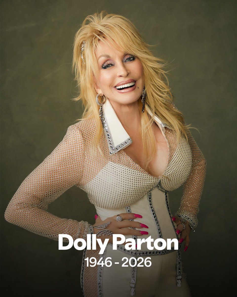 Spotify's tweet photo. Dolly Parton was one of the most gifted songwriters and talented voices. An undisputed icon. She turned a tiny Appalachian upbringing into a massive career. She put country music on the pop charts, and culturally, she built bridges like nobody else could. To the end, she was always bringing people together with that pure heart, incredible wit, and unrivaled storytelling. Rest in peace, Dolly Parton.