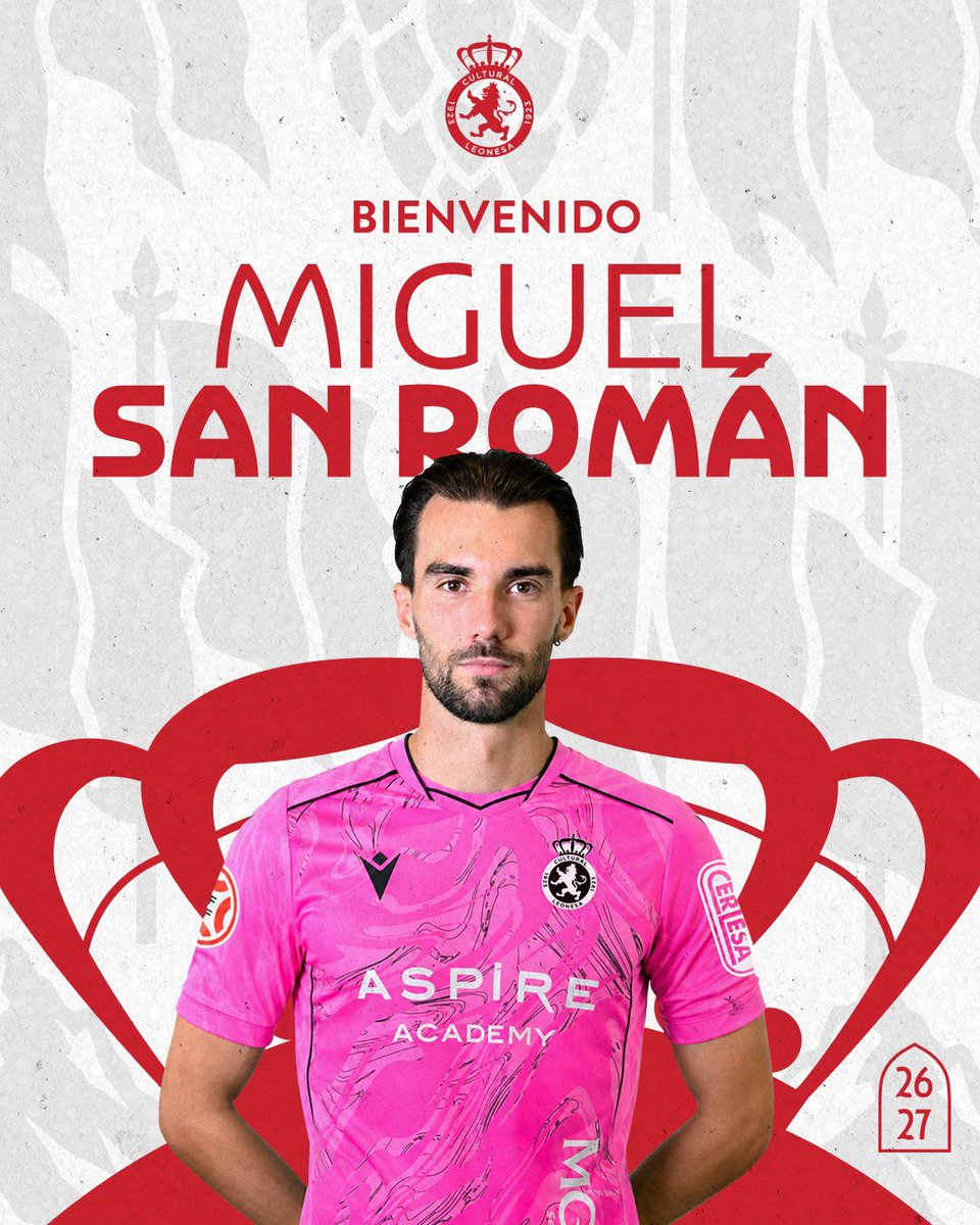 CyDLeonesa's tweet photo. 🔴 𝗖𝗢𝗠𝗨𝗡𝗜𝗖𝗔𝗗𝗢 𝗢𝗙𝗜𝗖𝗜𝗔𝗟

Miguel San Román se incorpora a la Cultural y Deportiva Leonesa 🤝🏽

🔗 Más info: https://t.co/fQJ8phy8RW

#ParteDeMí | #BienvenidoMiguel https://t.co/u0AL40MF75