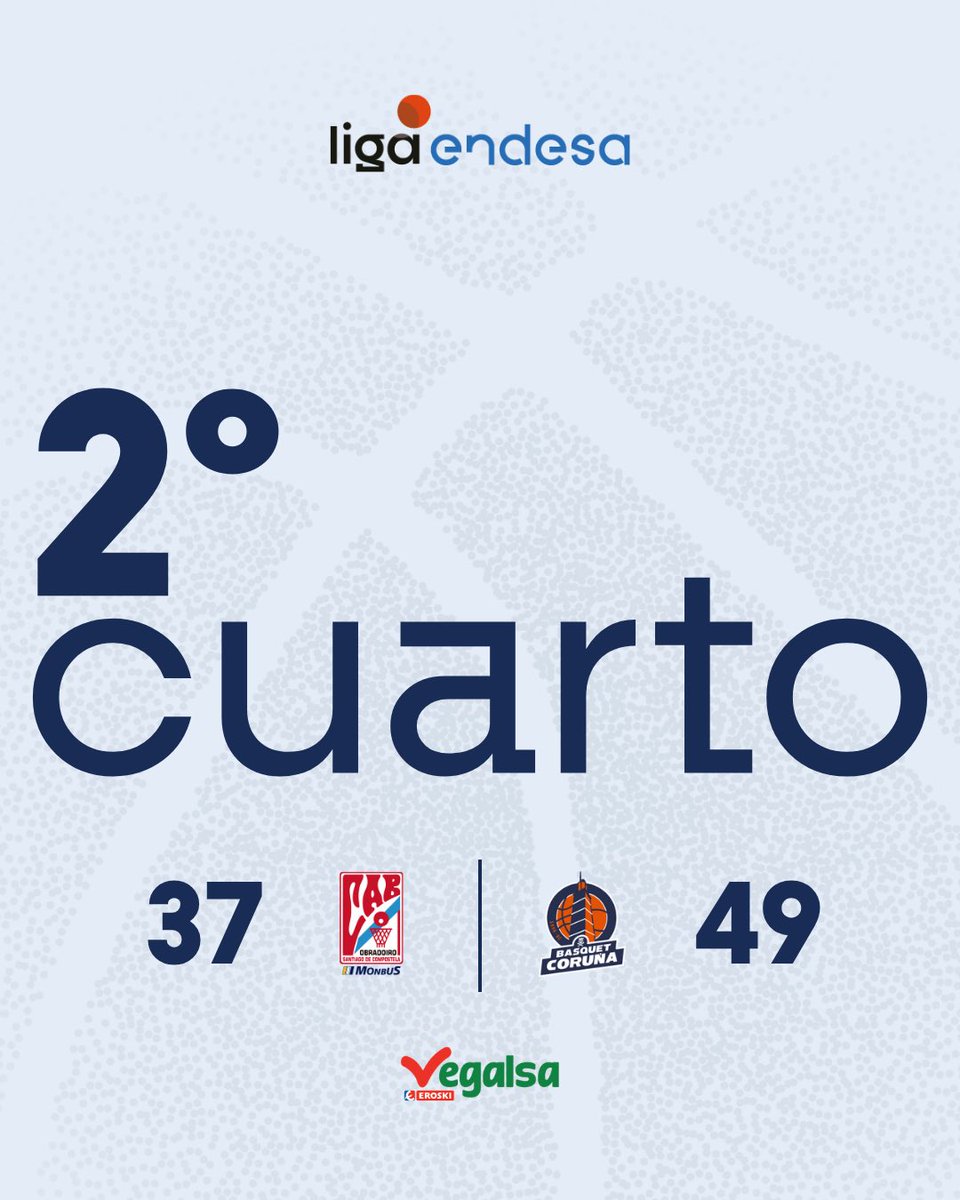 basquetcoruna's tweet photo. ⏰ 2Q | Final

🏀 37-49

⛹🏻 vs @ObradoiroCAB
📍 Fontecarmoa
👉🏼 Torneo San Roque

 #AnosaArroutada https://t.co/pPNKKmogUa