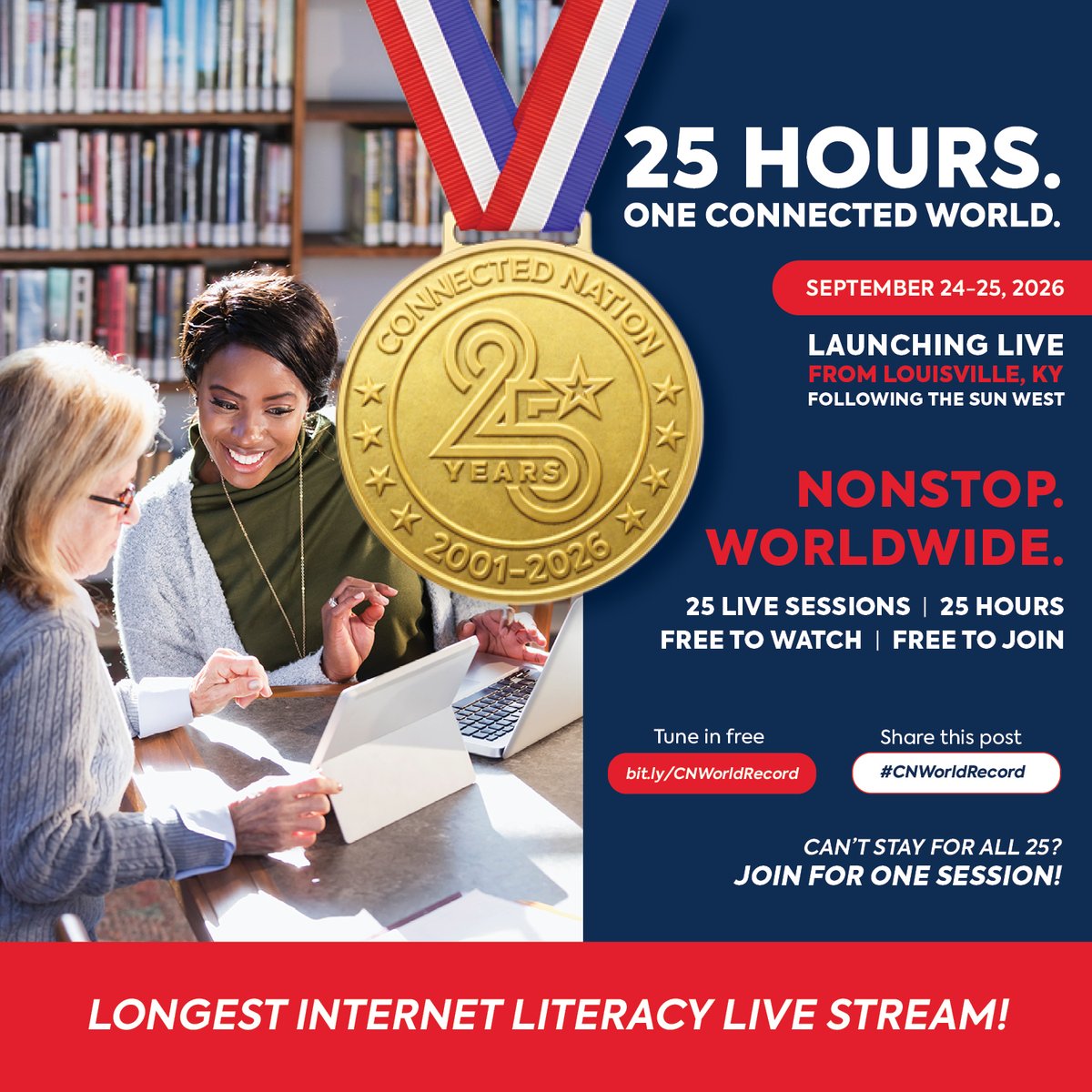 connectmichigan's tweet photo. JUST IN: More than 25 national and international partners join Connected Nation's attempt to set a GUINNESS WORLD RECORDS™ title to expand digital skills worldwide. 💻 🥇

See what organizations are participating by reading here: https://t.co/e2IK8JT4yw #CNWorldRecord https://t.co/11apV7xLq4