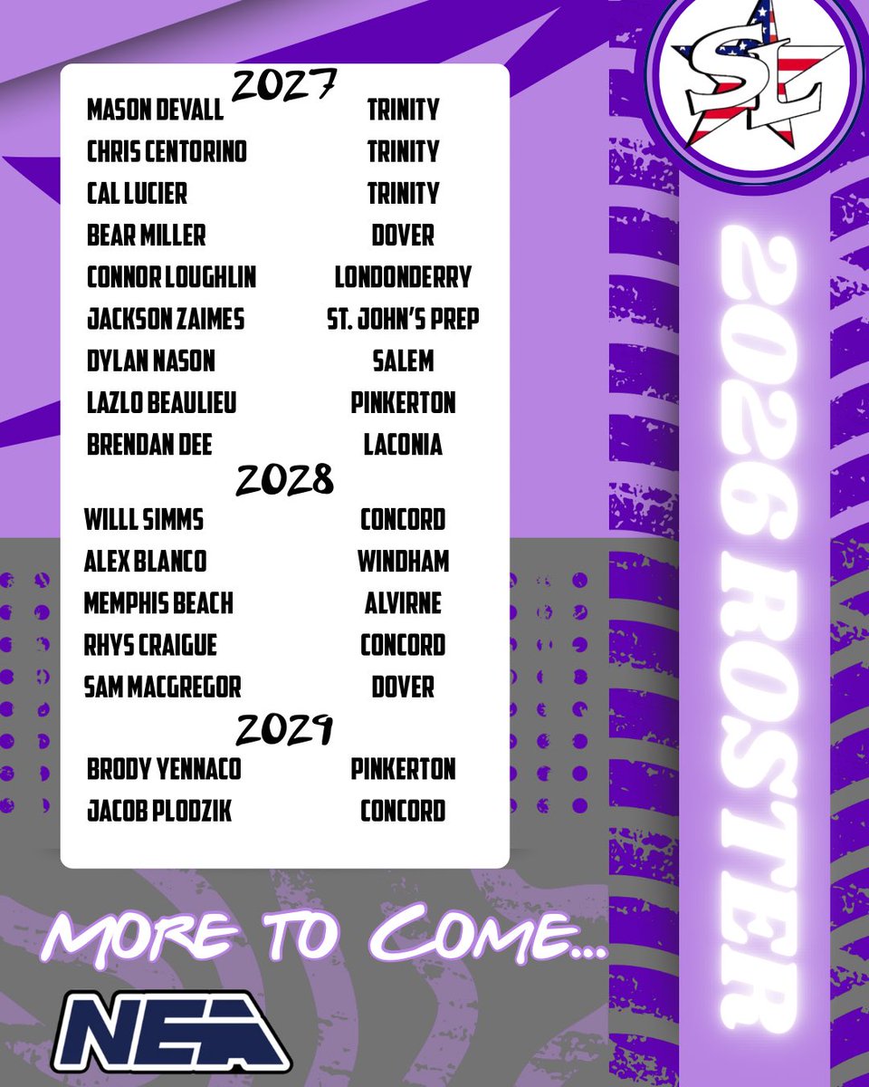 showcase_league's tweet photo. We are excited to announce the rosters for the 2026 Showcase League! 

Which club will take home Fredo’s 🏆?!? 

@nhteampurple @NHTeamBlack @MATeamNavy @CoachTrotta #TheLeague #SL https://t.co/zEQPKM212r