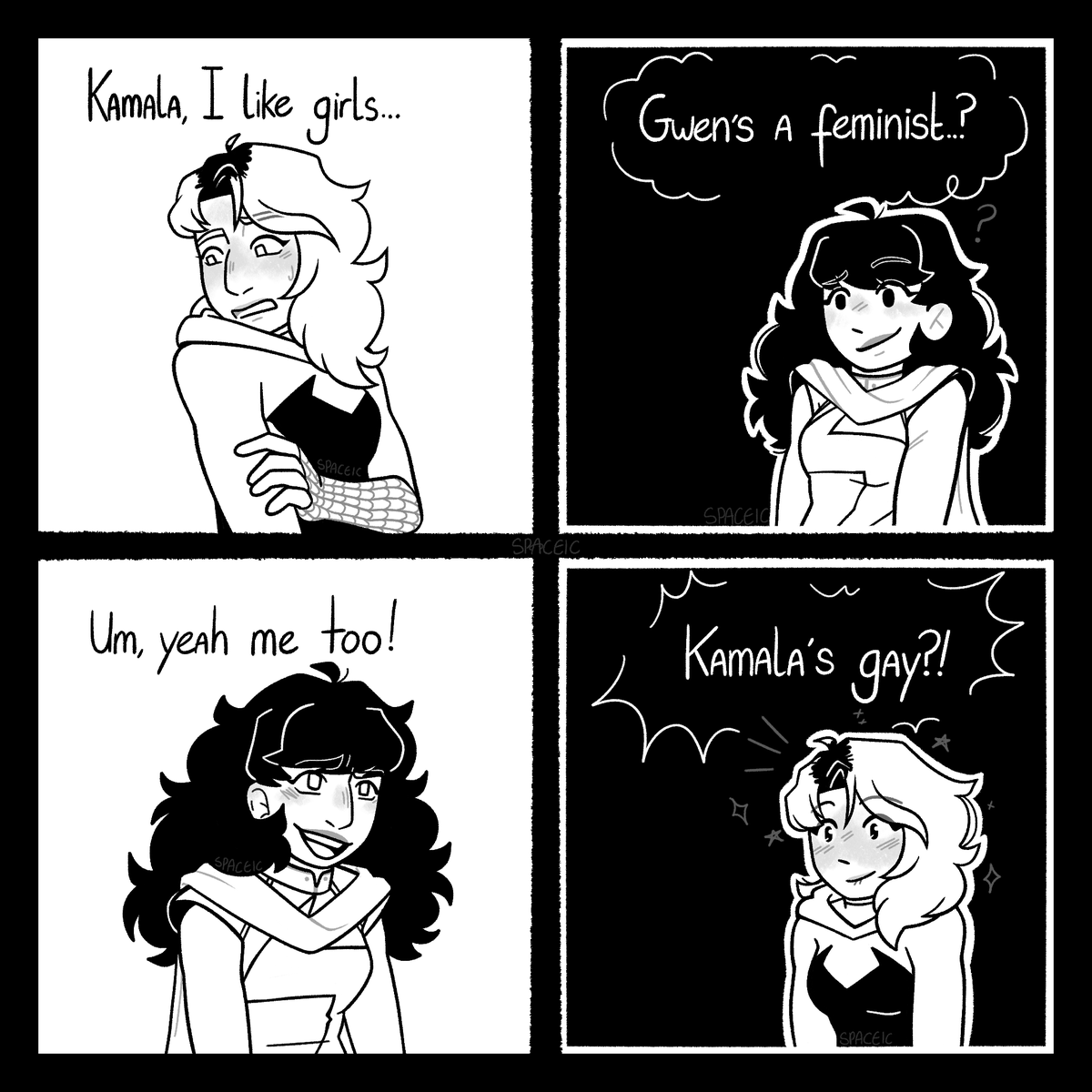spac3ic's tweet photo. They ended up dating 3 days later trust me

#gwenmala #kamalakhan #gwenstacy https://t.co/iwEls9CwEI