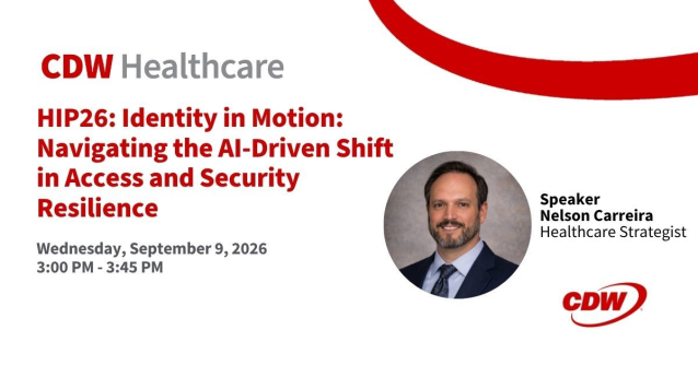 bsthomp78's tweet photo. As AI changes how users, devices, and systems interact, organizations must rethink how they secure access. Join Nelson Carreira from @CDWCorp at HIP26 for a discussion on building identity resilience. #HIP26 #HybridIdentity #IdentitySecurity https://t.co/GVBxbON6UP https://t.co/MoO5JY2mZ2