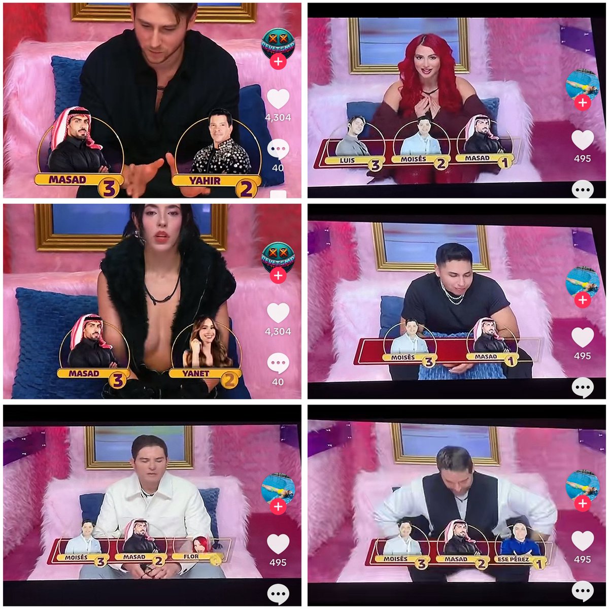 Mujermarciana's tweet photo. Massad la segunda y tercera semana estuvo nominado por ellos pero quiere venderle al público que Aldo, Karina, Gema y Ese Pérez tienen alianza contra él pero no. Eso es FALSO no hay complot contra de Massad, esa película del víctima NO SE LA COMPRO #LaCasaDeLosFamososMx https://t.co/bW6XOrZuMB