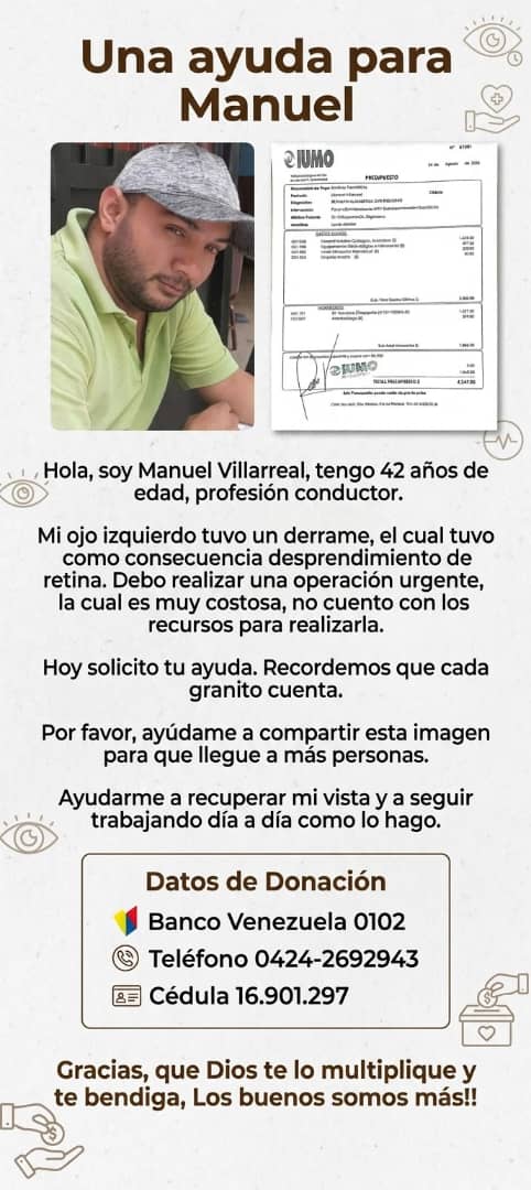 NuriTrejo's tweet photo. #25Ago. Te pido que me ayudes, es un asunto de salud muy importante. DIOS, te recompensará por tu ayuda, un día por ti y otro por mí. Amén 🙏#Caracas. #TodoApoyoCuenta. #Ayuda. #Apoyo. https://t.co/tHKEbr5F0i