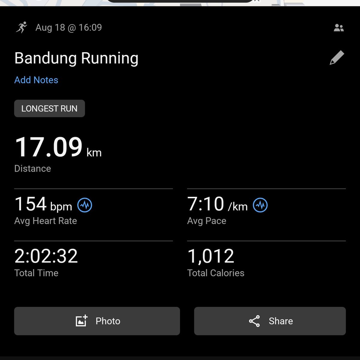 B4rTim4eus's tweet photo. klo dipikir2 gila jg gw bisa jarak sgtu, pace sgtu, dgn average HR sgtu setelah 3 minggu gk lari 😹 https://t.co/nPKNJjj3Ax