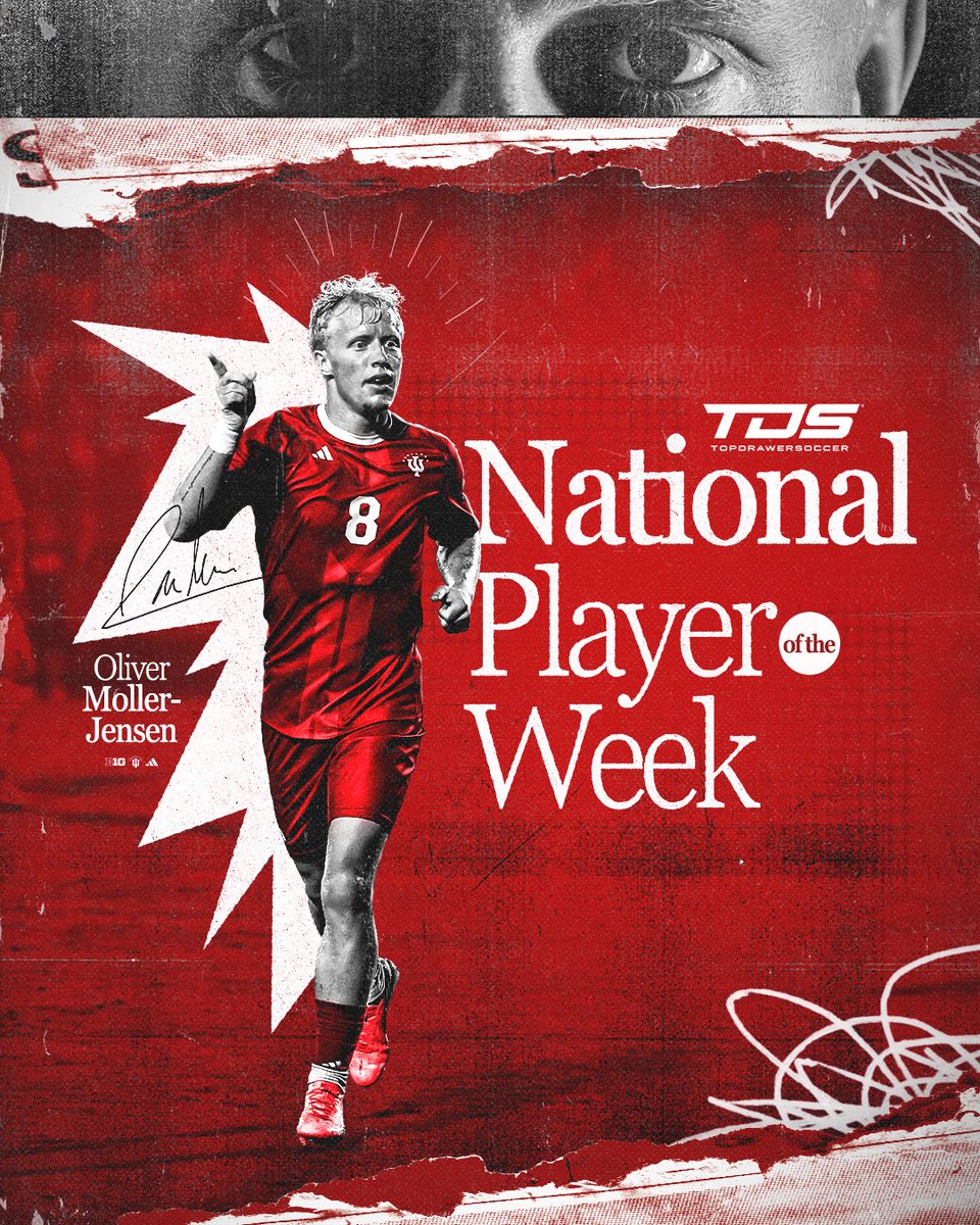 IndianaMSOC's tweet photo. Oliver Moller-Jensen is the Top Drawer Soccer National Player of the Week! 🙌 https://t.co/0AmPIyYXEC