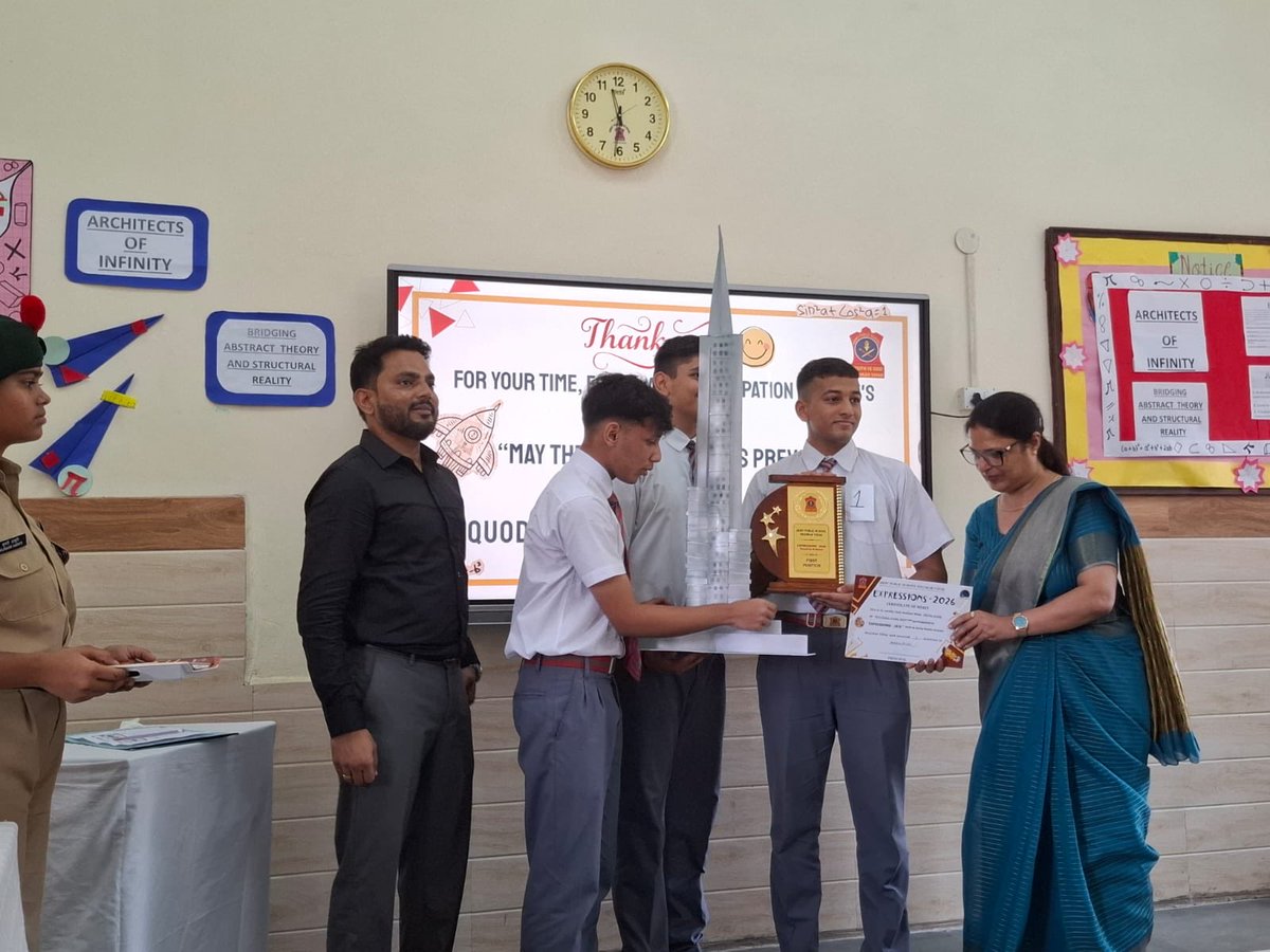 APSDhaulakuan's tweet photo. Army Public School Dhaula Kuan is proud to celebrate an outstanding haul of 1st & 2nd positions at the Expression Annual Fest of Army Public School Shankar Vihar, held on 25 August 2026! πβ¨
π₯ Position -7 events
π₯ Position -4 events
#APSDhaulaKuan #Expression2026 #TeamAPS https://t.co/YT8OQATsXC
