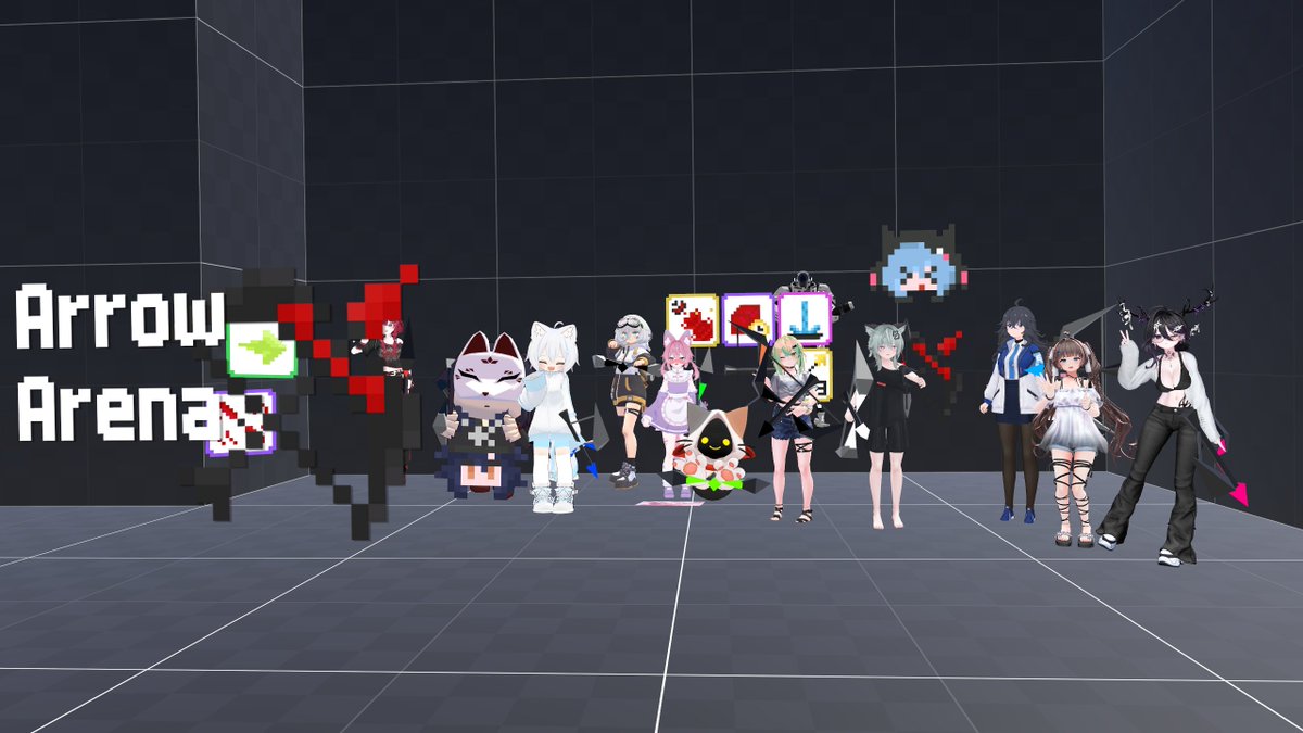 nekosasimi343's tweet photo. 今週の #VRCゲームワールド部 定期イベントはArrow Arenaでした！

弓で撃ち合うの楽しかった～ https://t.co/PYh4SIyjiC