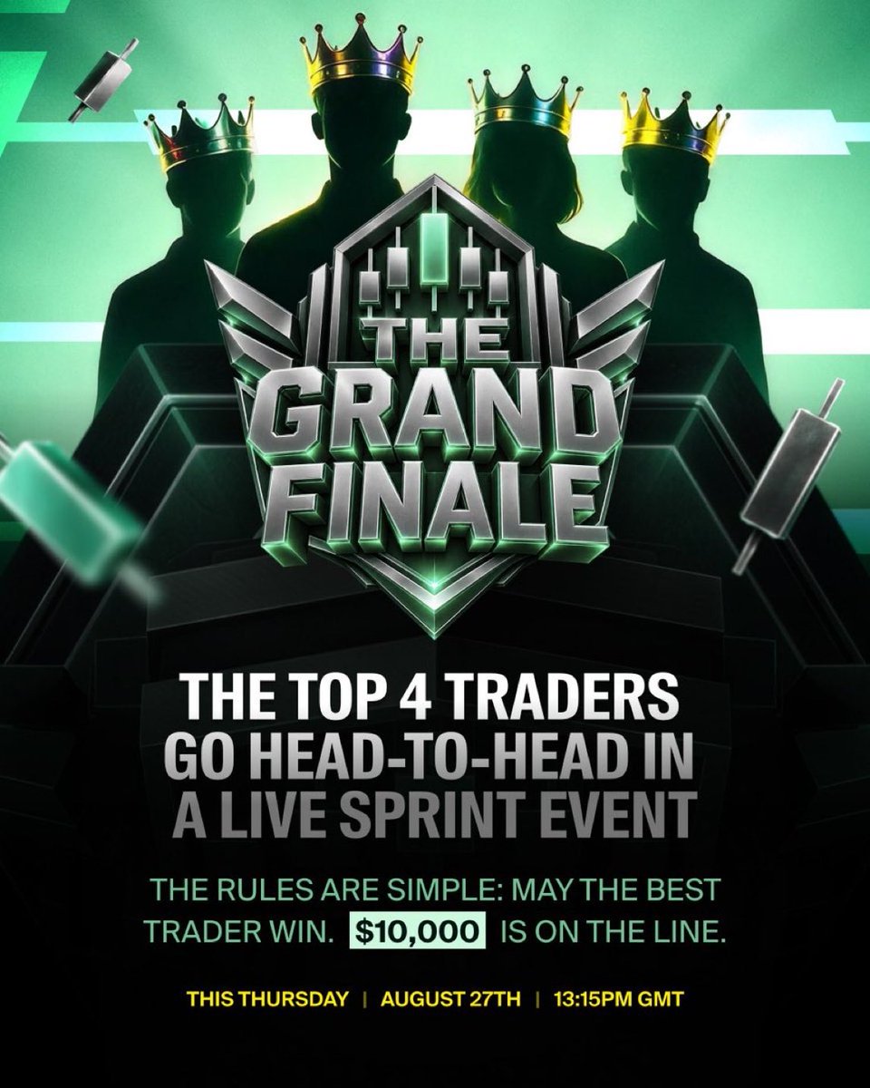 TrustedPropHub's tweet photo. 🚨 TRADERS, THIS IS GETTING SERIOUS.

The final battle is here. 👀

Only 4 traders are left standing.

This Thursday, they go head-to-head in a live sprint for $10,000. 💰

No second chances.
No excuses.
Just one trader taking the crown. 👑

📅 August 27
⏰ 13:15 GMT

Who’s taking the $10K home?