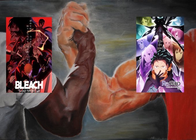 FoxyP98488's tweet photo. Do you really want to destroy each other’s ratings? Finally, become allies.
Stop the war between fandoms.
#bleach #rezero https://t.co/Ph6YtfcdXT