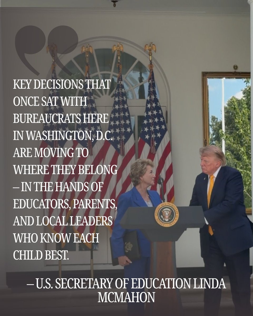 usedgov's tweet photo. This Administration is slashing bureaucracy, so parents across this nation can have options and confidence when sending their child to back-to-school. https://t.co/lHePK34zgQ