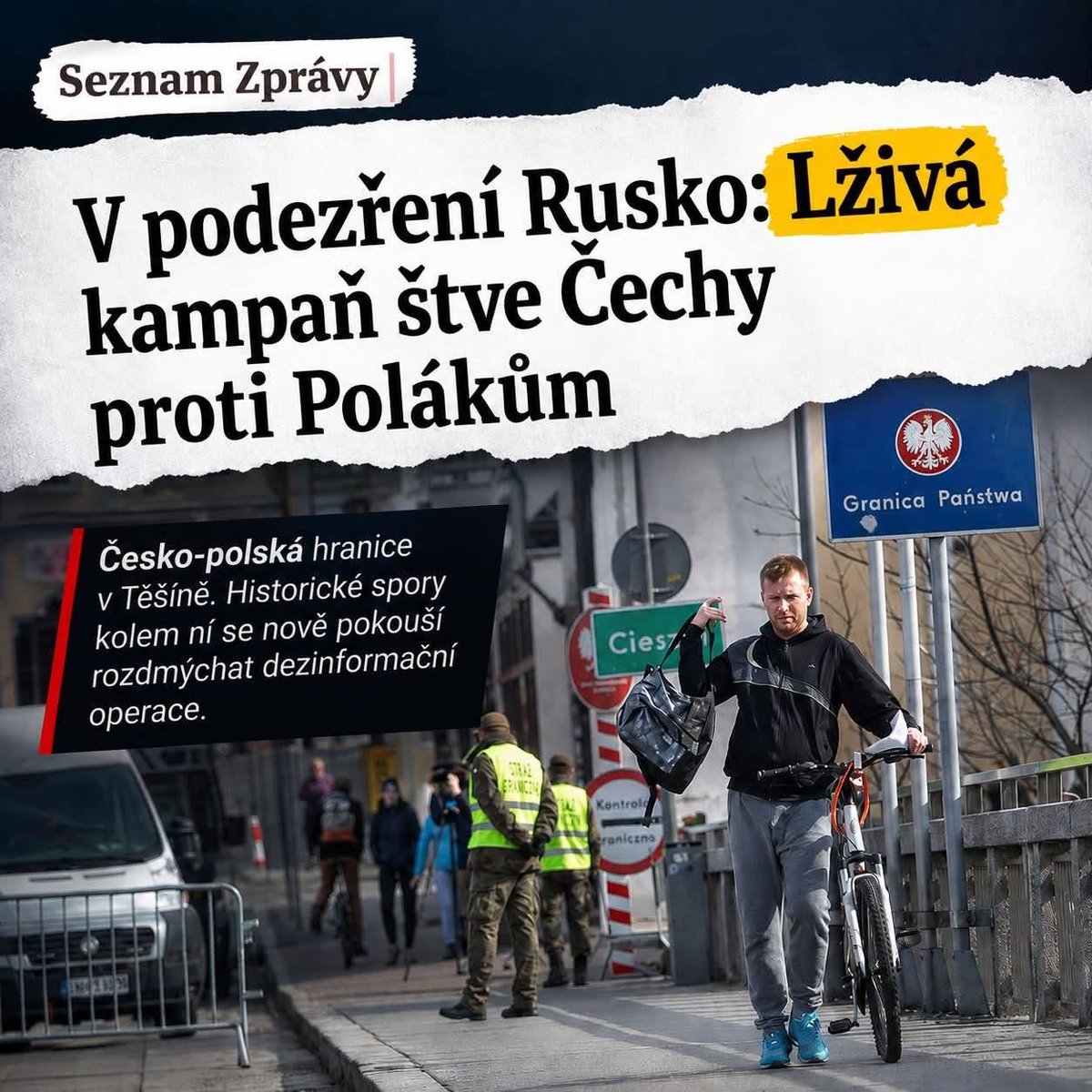 JanLipavsky's tweet photo. „STRATKOM končí, protože ho nepotřebujeme,“ chvástal se 5. ledna premiér Babiš na tiskové konferenci. Střih, je léto a proti Česku se rozeběhla propracovaná dezinformační kampaň, která má za cíl poškodit česko-polské vztahy.

Na scéně je falešný dokument polského ministerstva zahraničí, falešná kopie webu iRozhlas nebo vyhackované stránky polského regionálního rádia.  Na sociálních sítích vznikly falešné profily, placené reklamy a dokonce pozvánka na údajnou demonstraci v Třinci.

Vše s cílem vyvolat falešný dojem, že Polsko chce zabrat část českého území.

Pro český stát by mělo být varující, že součástí dezinformační kampaně je také falešný profil českého velvyslance v Polsku Břetislava Dančáka a dokonce video vytvořené pomocí AI.

Polská strana uvádí, že celá operace odpovídá známým metodám používaným ruskou stranou.

A zatímco v Polsku celý incident odpovědně řeší, včetně nahlašování falešných účtů platformám, tak v Česku vládní představitelé v čele s vládní poradkyní pro ruský zákon dál pracují na tom, aby se Česko nemělo jak proti dezinformačním kampaním bránit.

To, že si Babiš pod slovem bezpečnost představuje šmírování vlastních lidí, už víme. Koneckonců, co se v mládí naučíš, ve stáří jako když najdeš. 

Ale kvůli vládním čistkám v útvarech na strategickou komunikaci dneska stát nemá kapacitu, jak rychle rozpoznat informační útok, koordinovat reakci jednotlivých institucí a především občanům srozumitelně vysvětlit, co se děje.

Domnívám se proto, že by vláda měla svůj ideologický přístup přehodnotit a dát na první místo český národní zájem. Česko potřebuje funkční systém strategické komunikace.

Protože kampaně namířené proti našim bezpečnostním a zahraničněpolitickým zájmům nejsou hypotetická hrozba. Probíhají právě teď.
