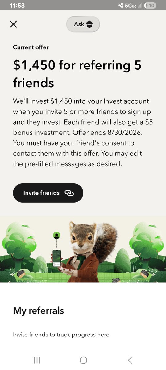 ChrisHu45280657's tweet photo. Hey! Acorns makes it easy to save and invest. Join me and you'll get a free $5 investment! As a perk of referring you, I can get a reward too. Learn more and see terms here. https://t.co/uaQOXAzvjw https://t.co/lowX6wJ7vU